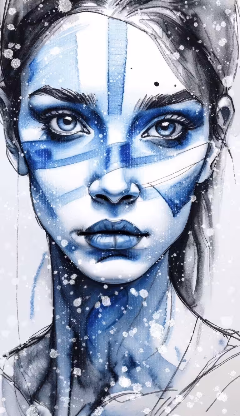 Blue face #7