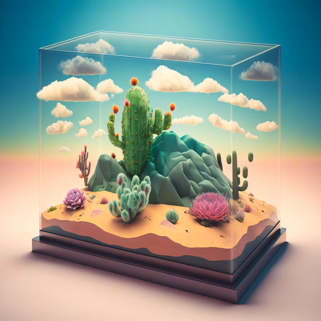 Cacti in the aquarium