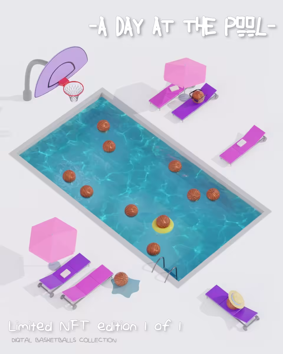 Digital Basketballs - NFT #04 "A DAY AT POOL"