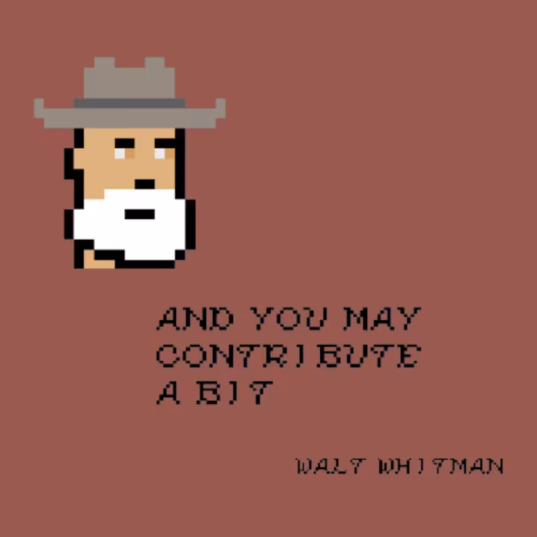 Cryptopunk Walt Whitman