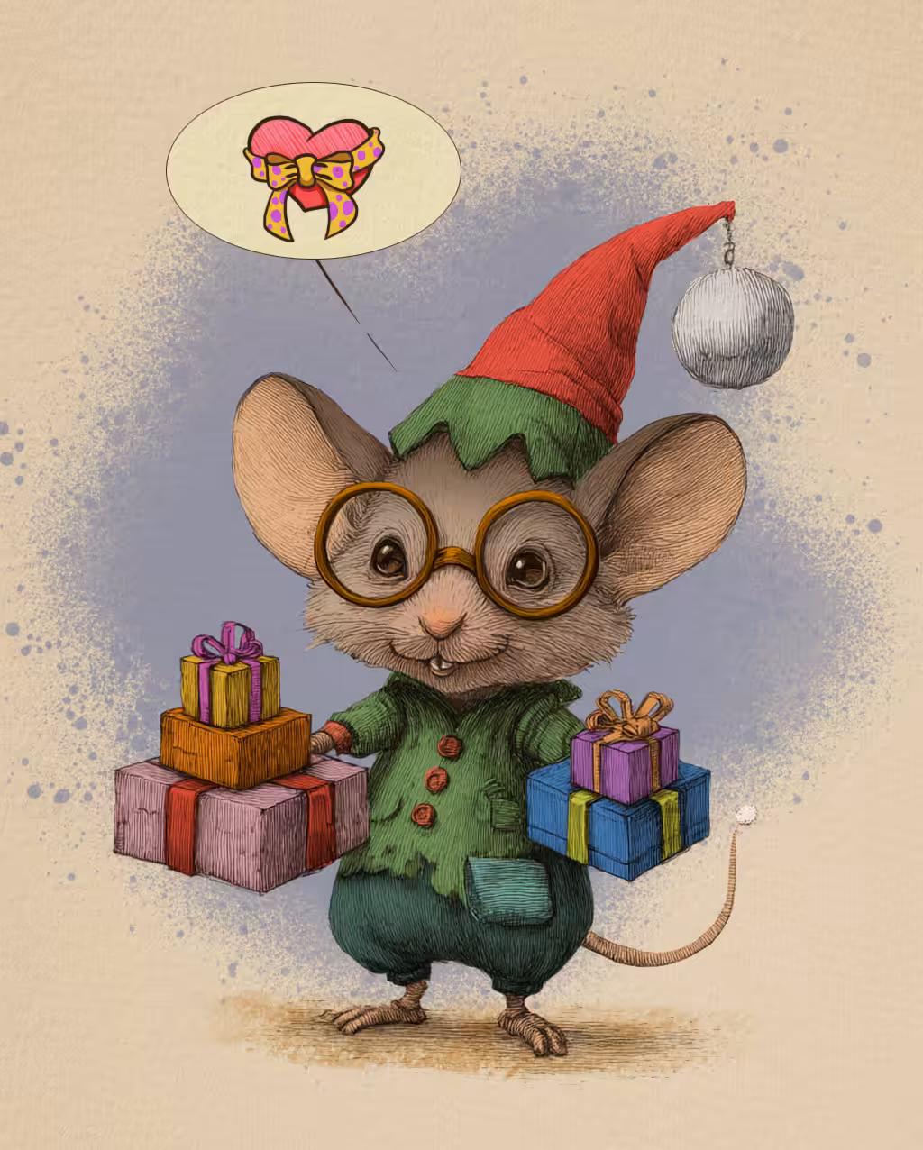 The Christmas Elf Mouse