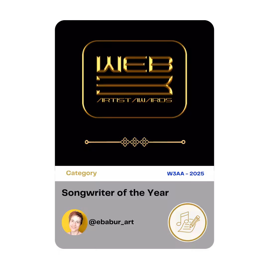 Voting Tokens Collection for 2025: Award 17 - Songwriter of the Year - @ebabur_art