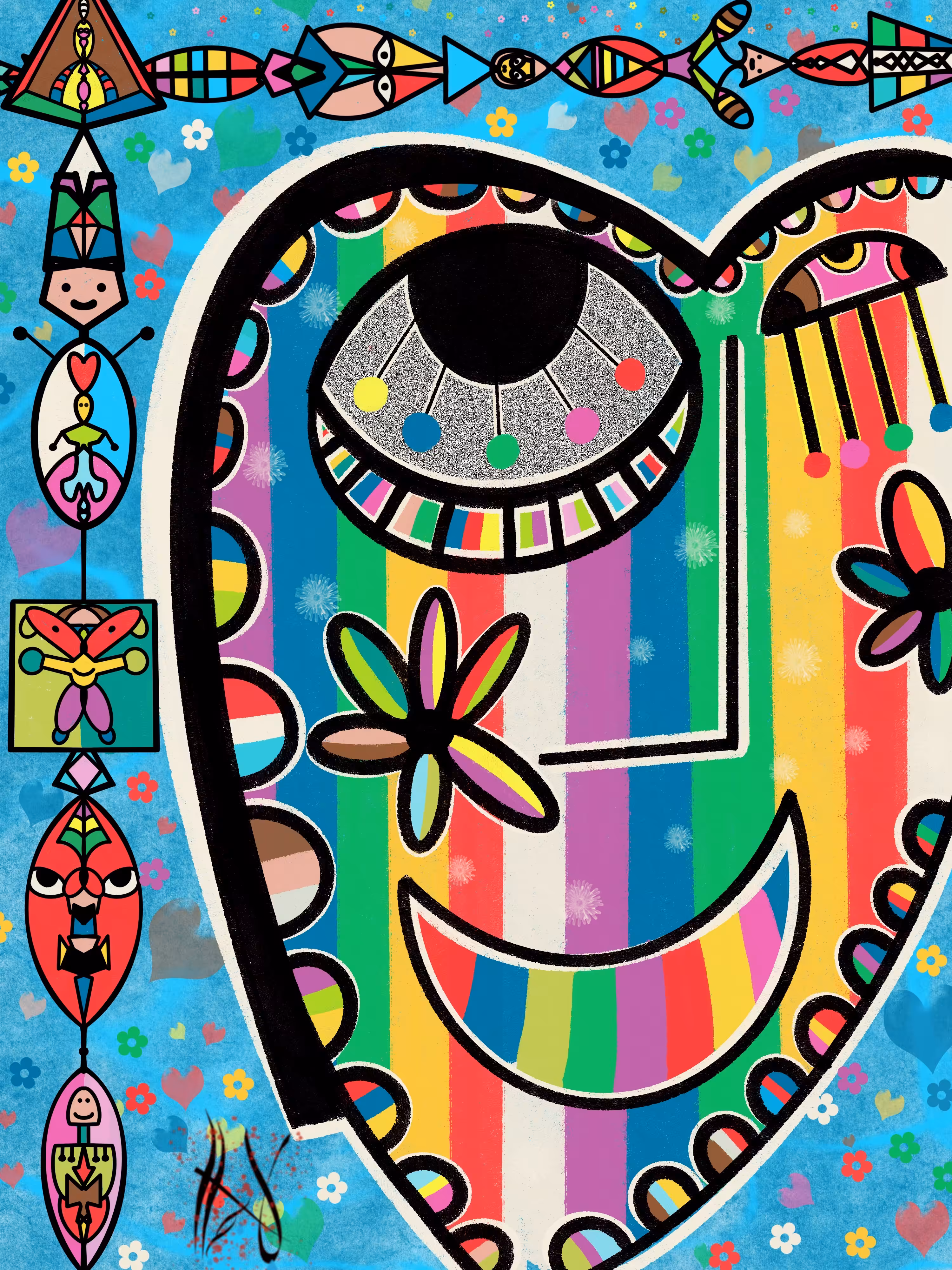 Whimsical Rainbow Mask