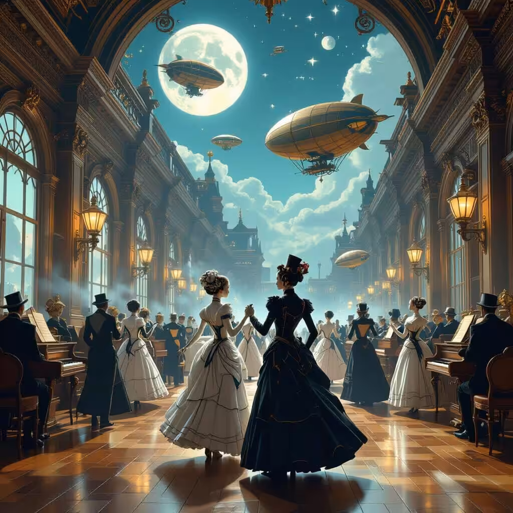 NightCafe Creations: Steampunk Dance Hall 1