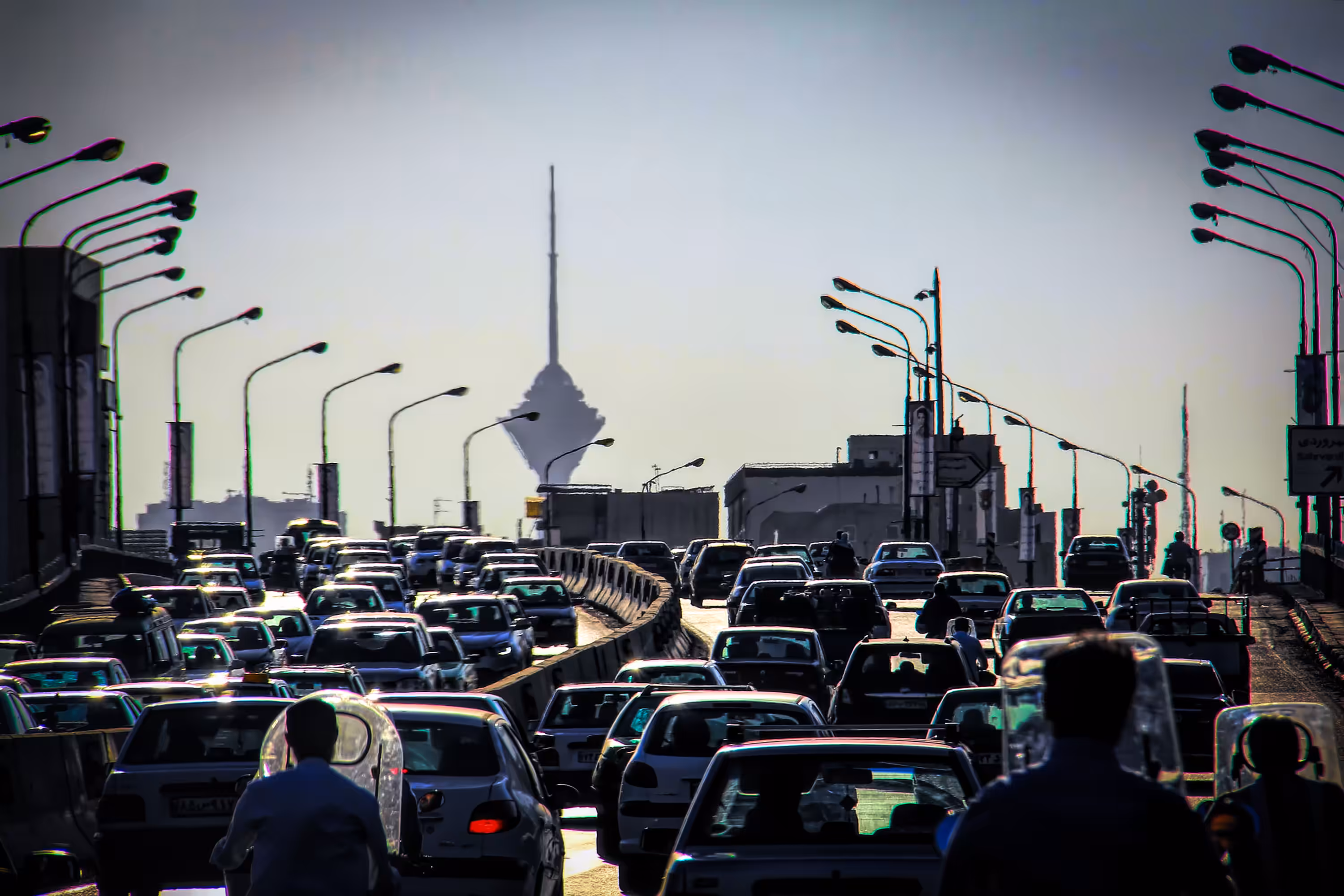Milad Tower Sinking into the Horizon