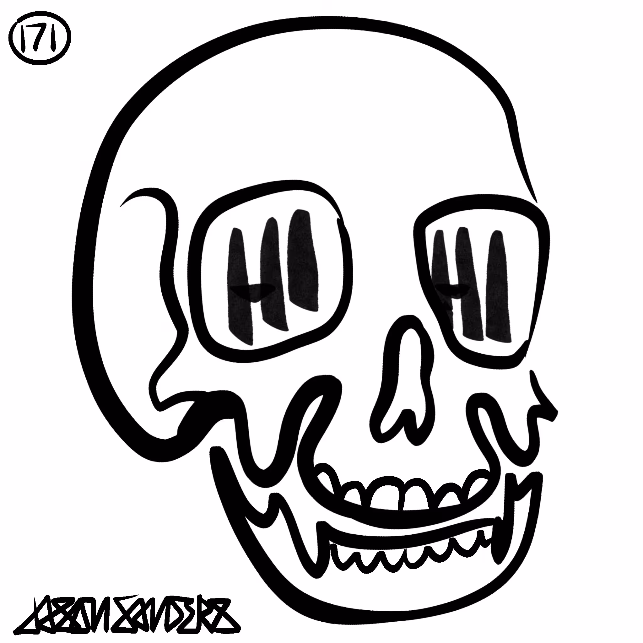 DrainedEye: Skull Lines “Fourteen” By DrainedEye | #171