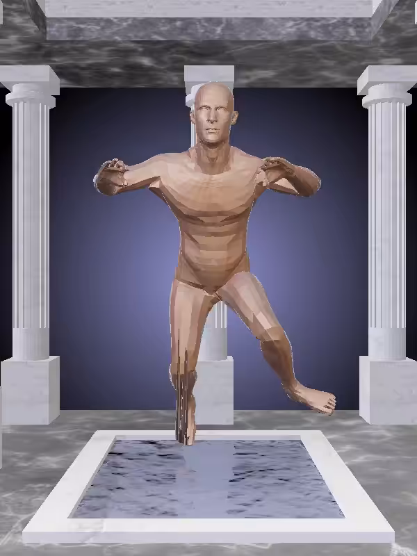 HeavenComputer: The Fragmented Treading Water Holy Brown Man #5241