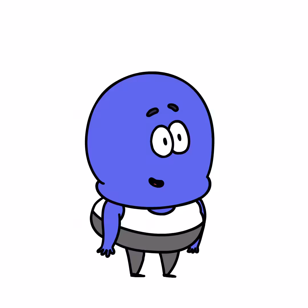 Big Head Blue Jumping
