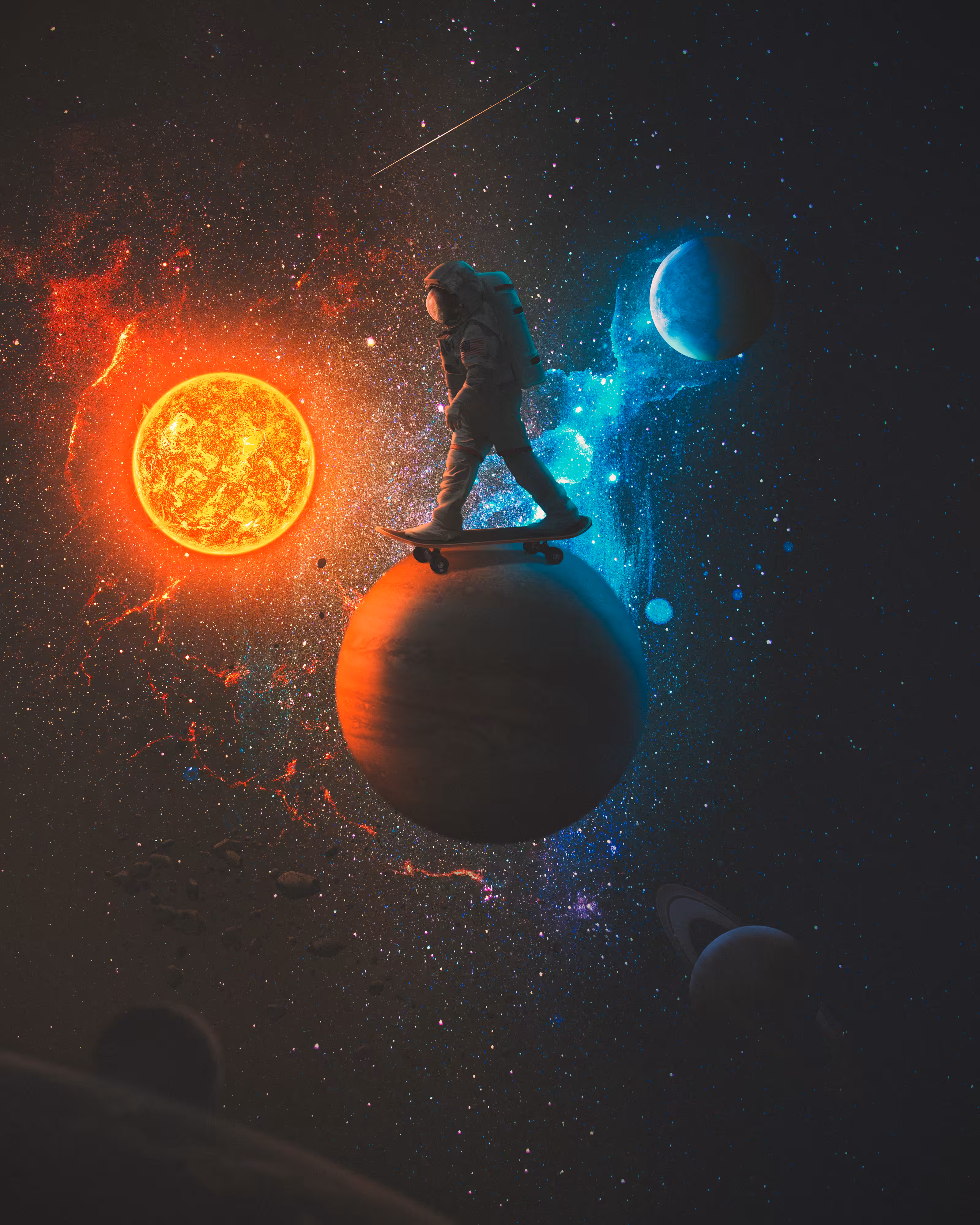 Skating on jupiter planet