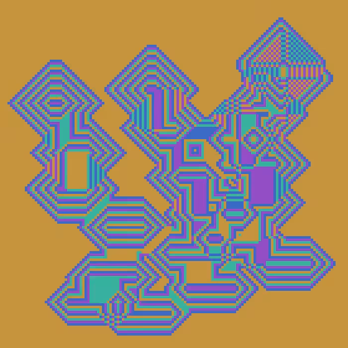 Superimposed Octagonal Pyramids #67