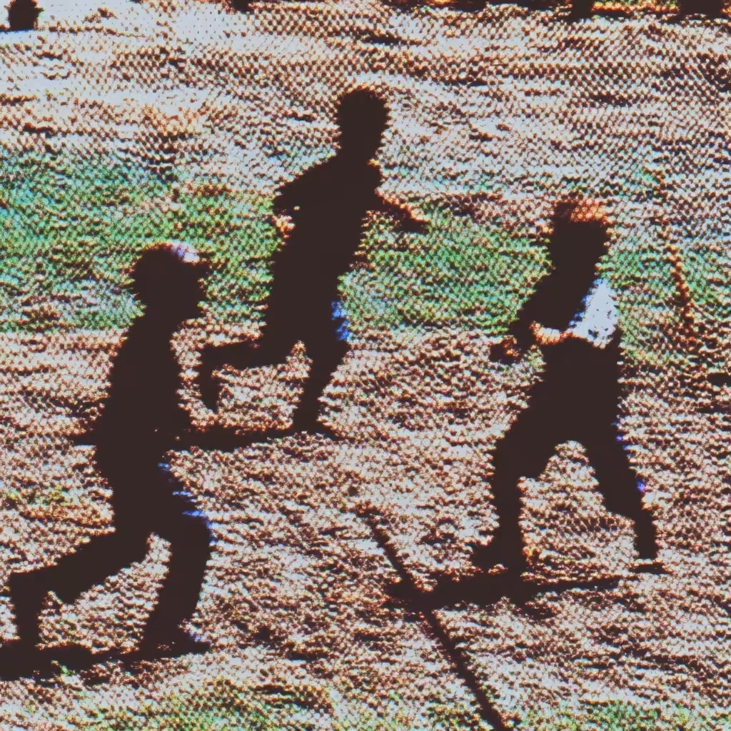 Three Kids Playing Baseball