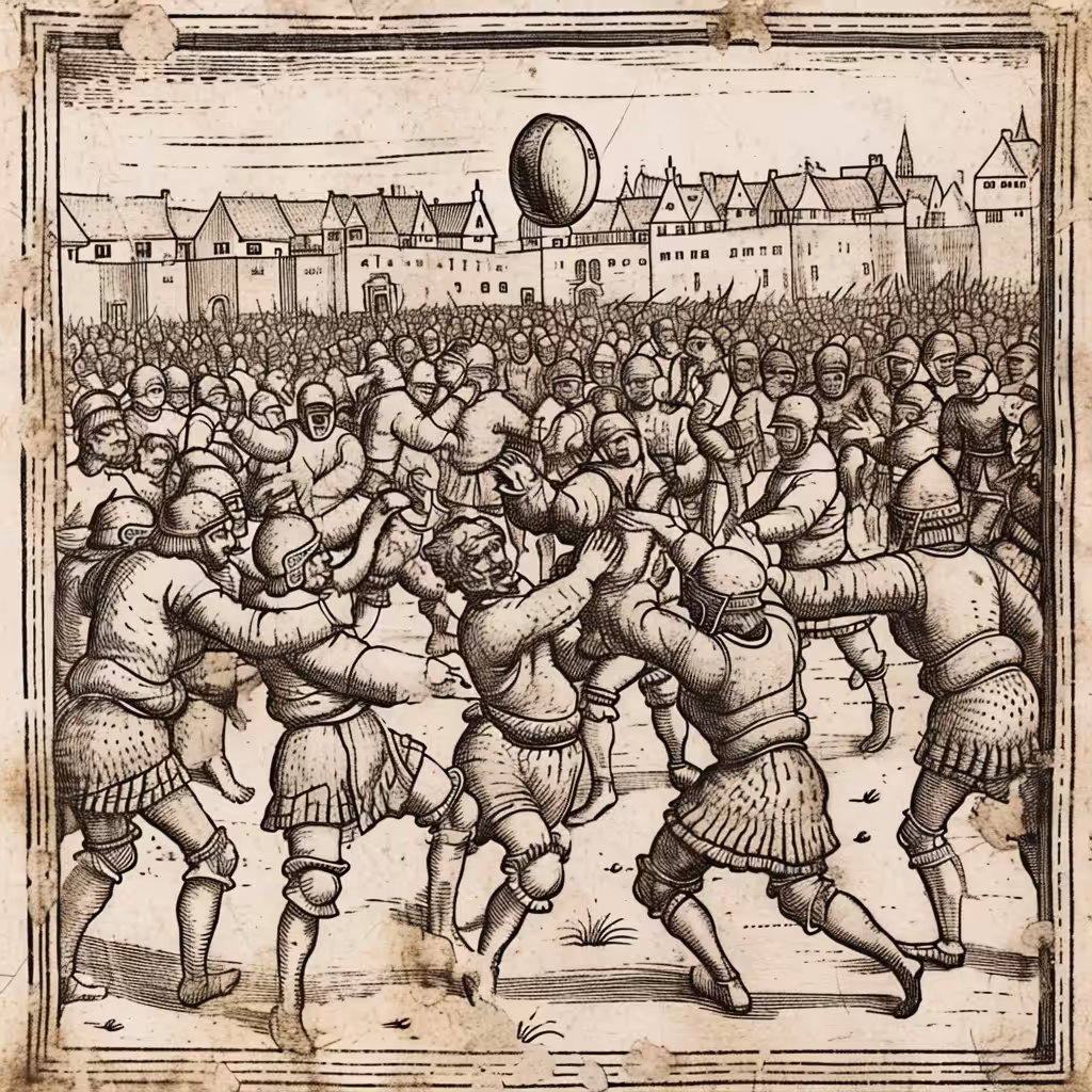 Medieval Mischief: Medieval All-Pro Battle for the Ball