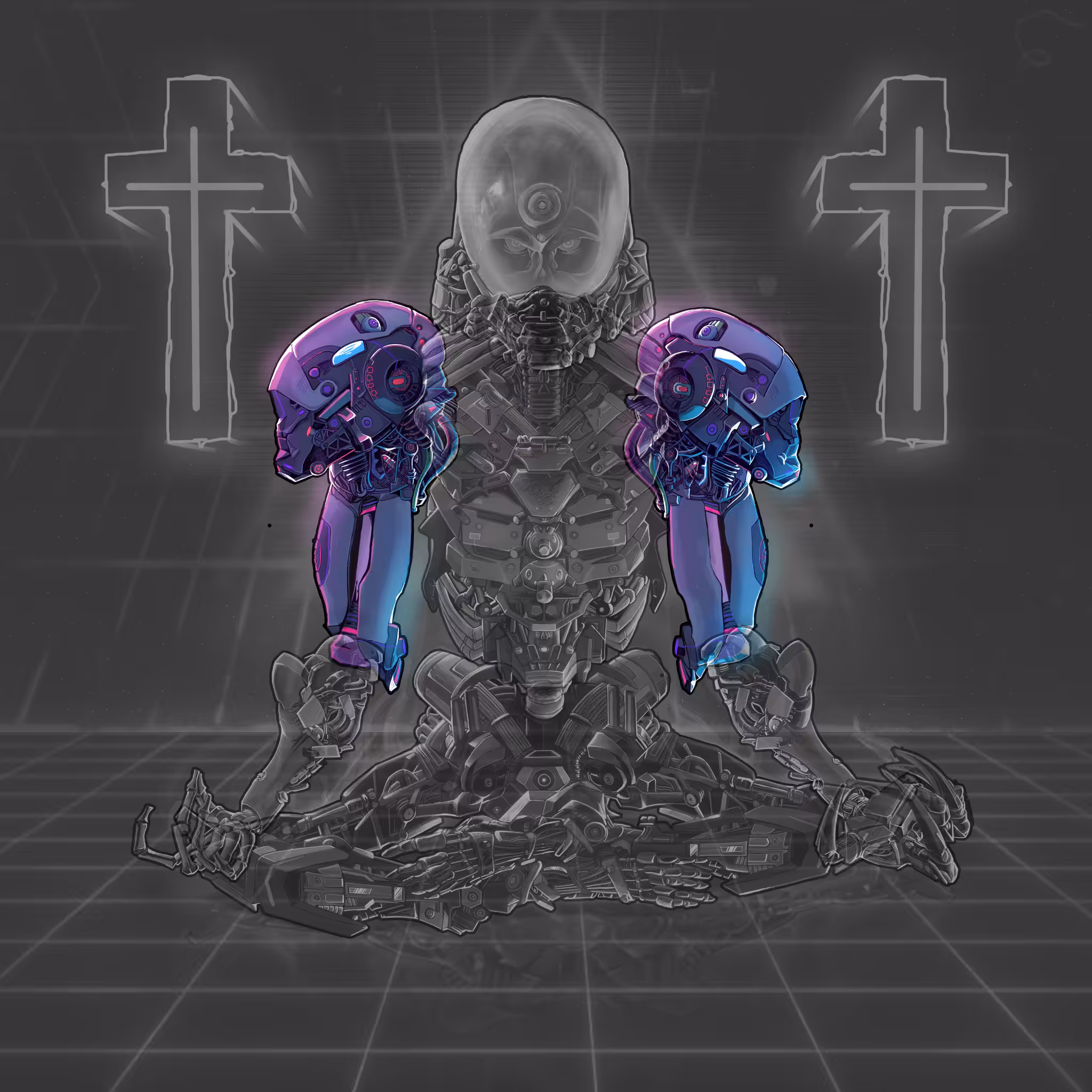 Cyborg Skeleton Arms & Shoulders