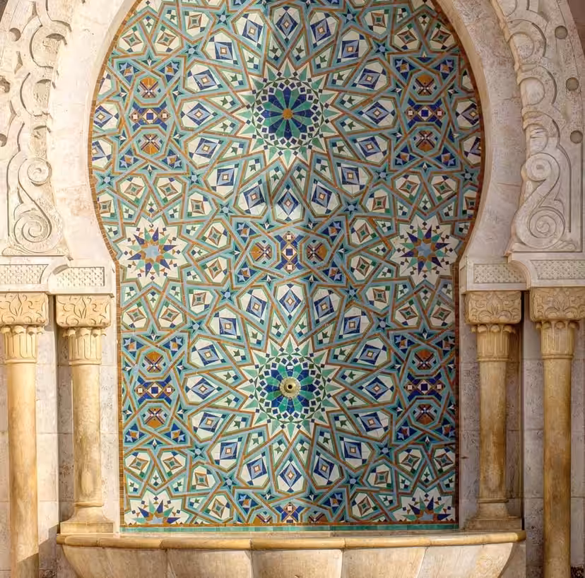 At the Hassan II mosque, Casablanca