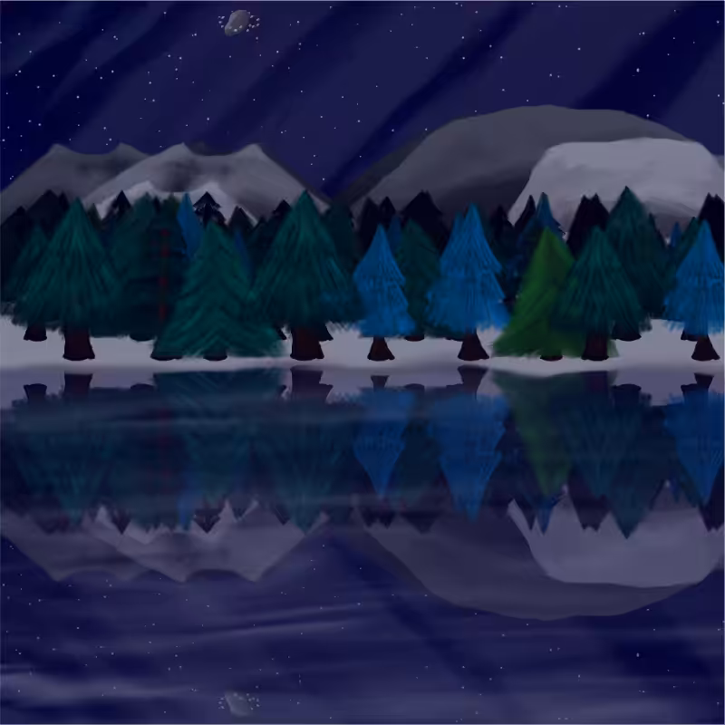 Moony Winter Lake #30