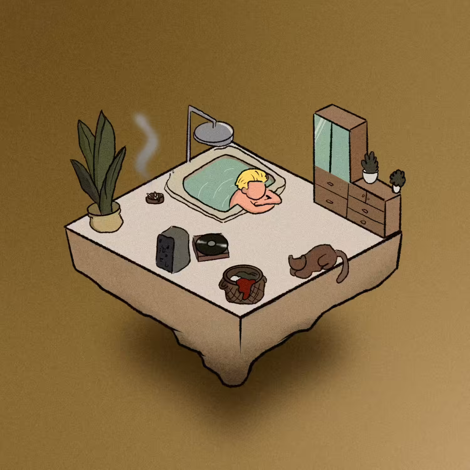 Lofi roomie #34 ( chill & soak in the tub ) 