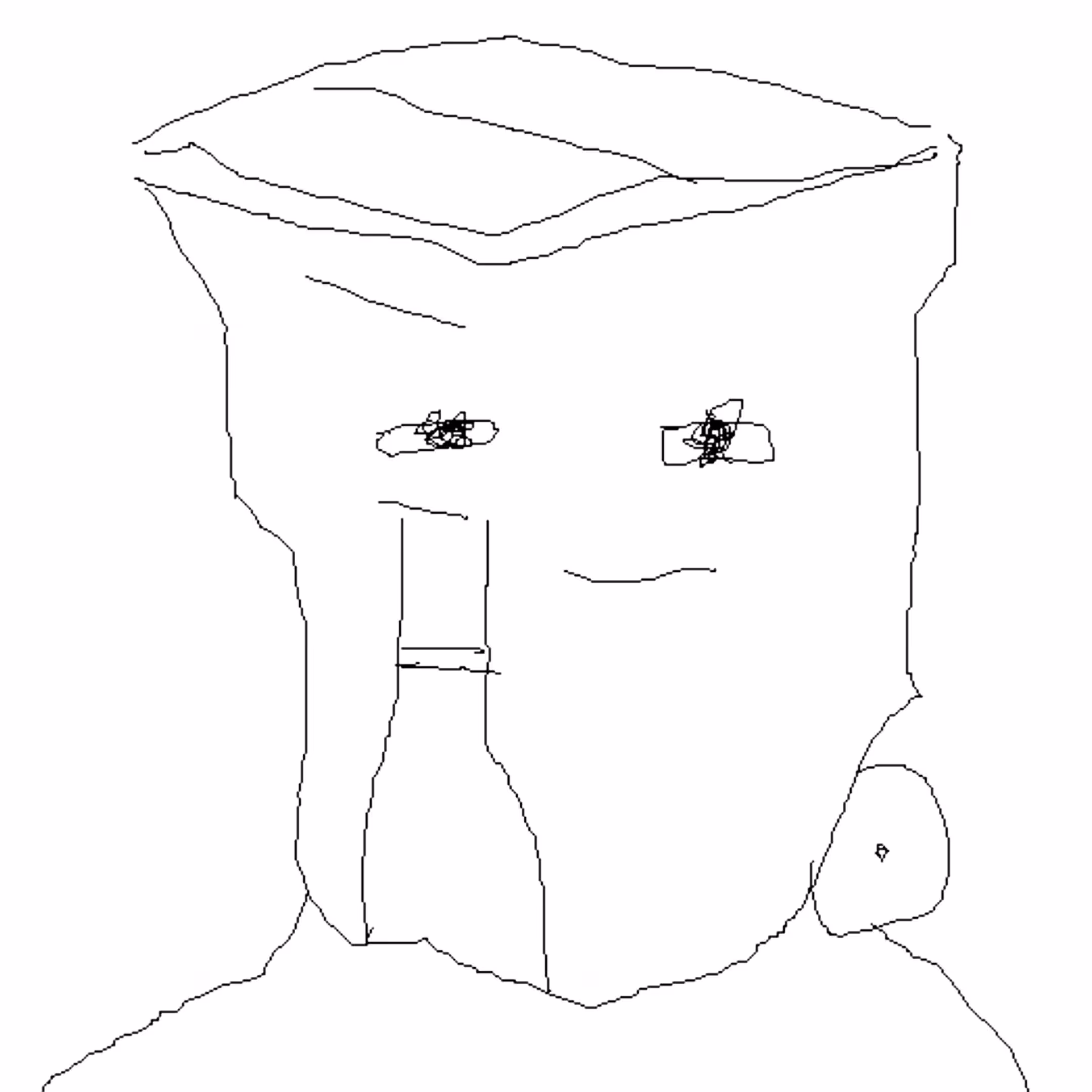Drawing of a trashhead