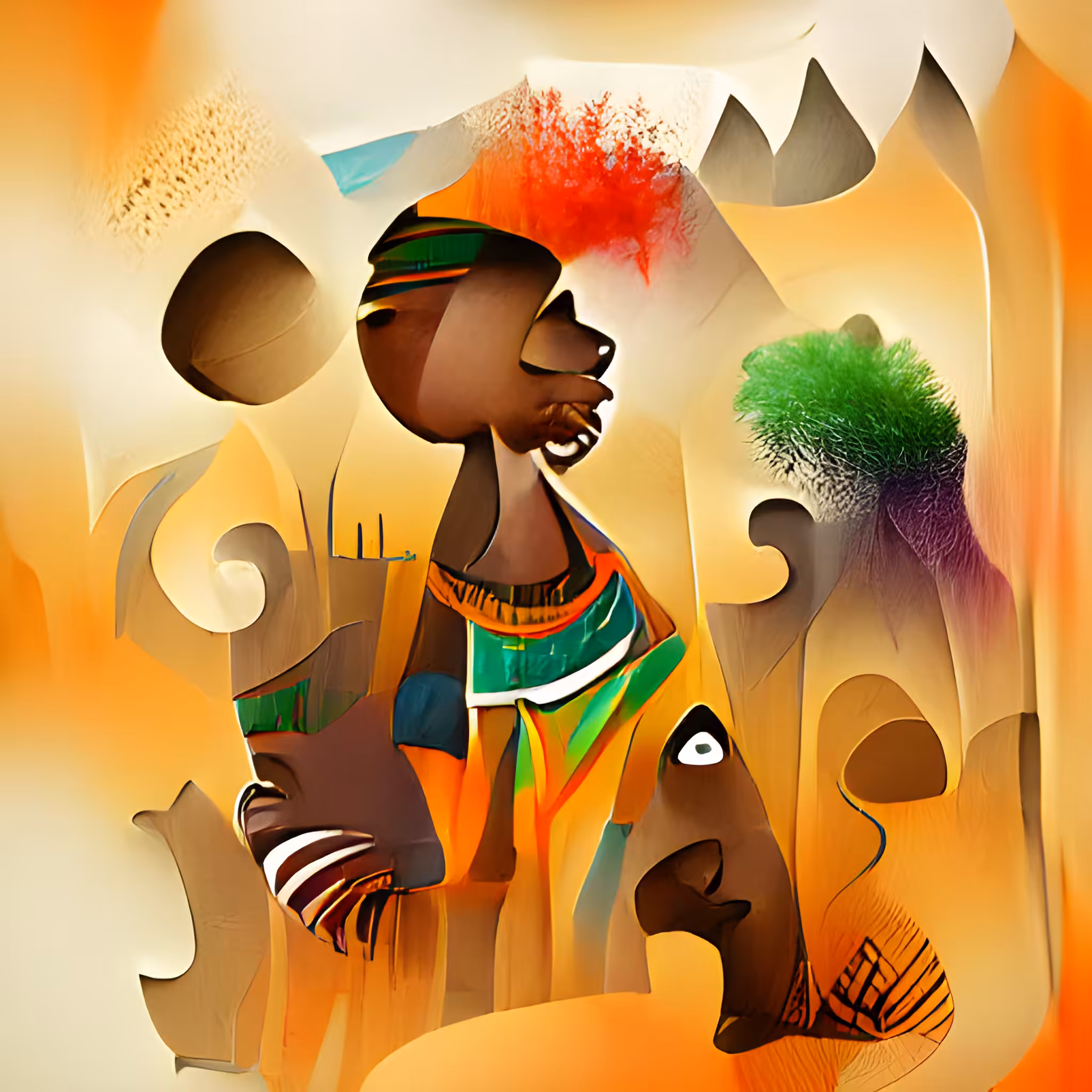Reflection of a Nubian Queen