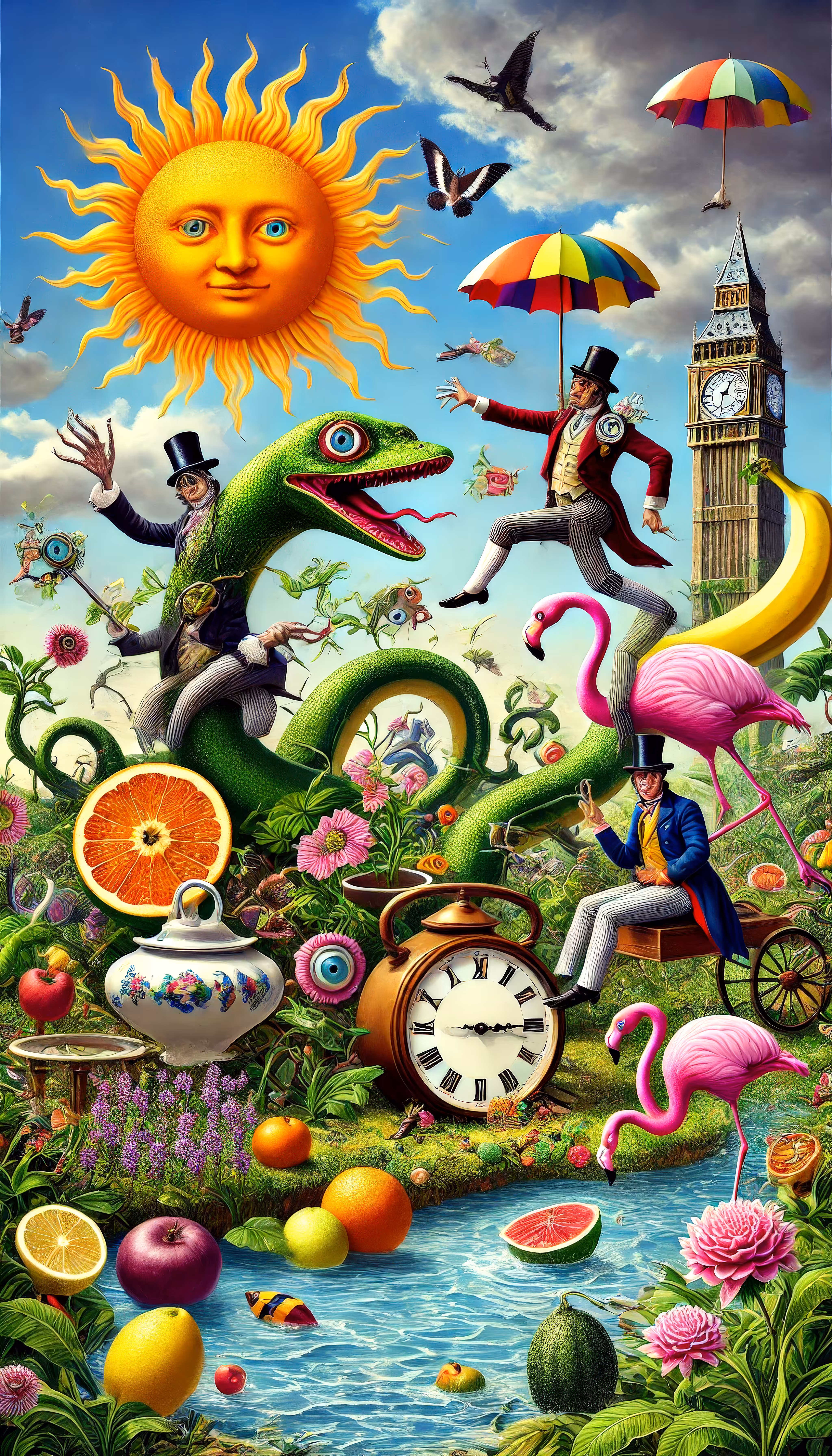 Tea Time with the Lizard Lords and Flamingo Dancers