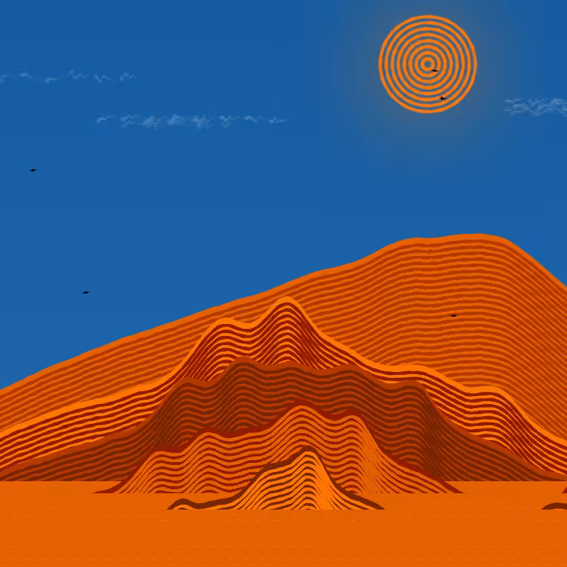 Painted Mountain Sunset #77