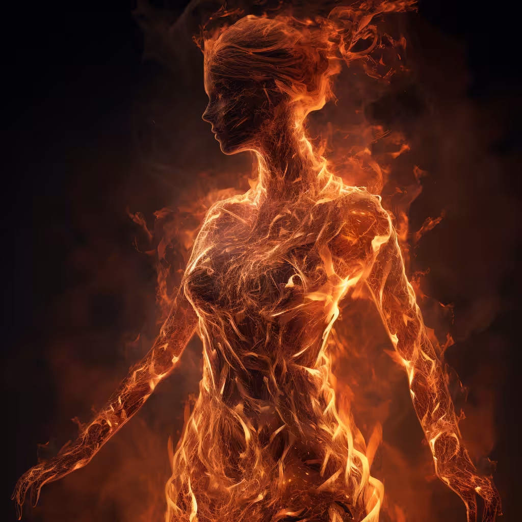 Woman is fire.
