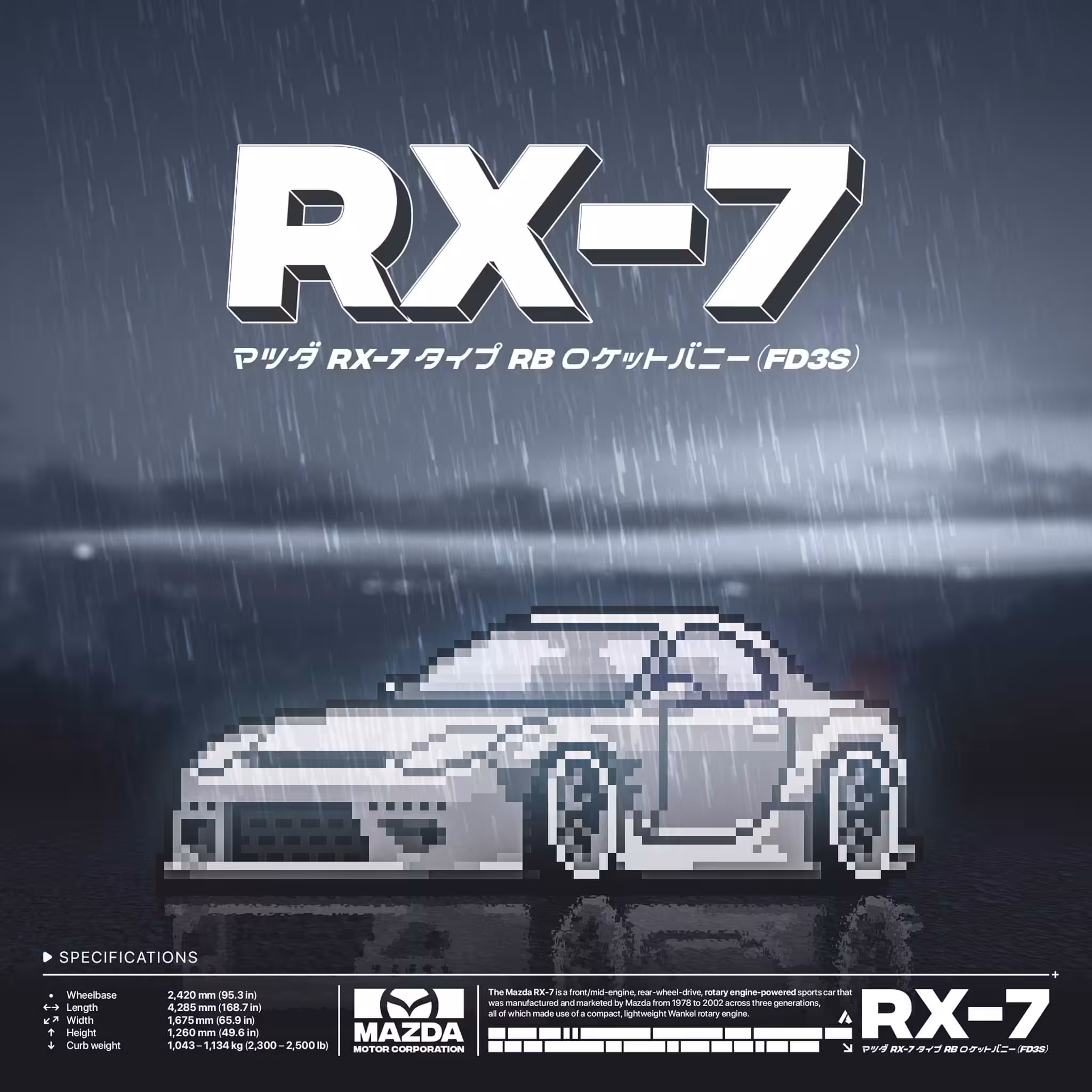 RX7 pixel art