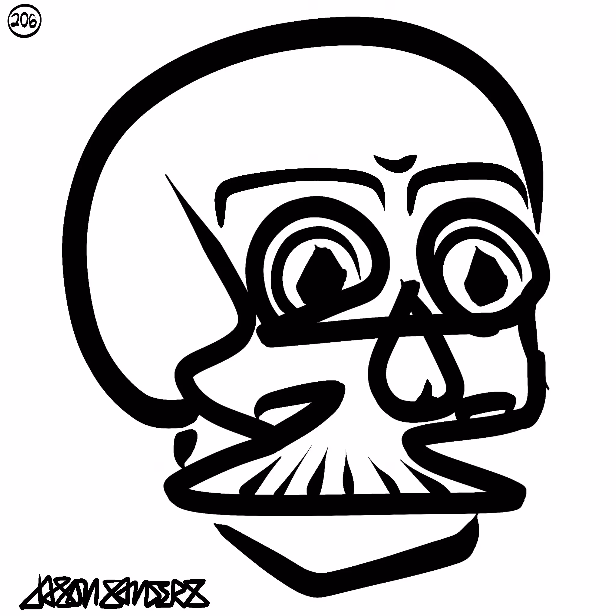 DrainedEye: Skull Lines “Forty-Nine” By DrainedEye | #206
