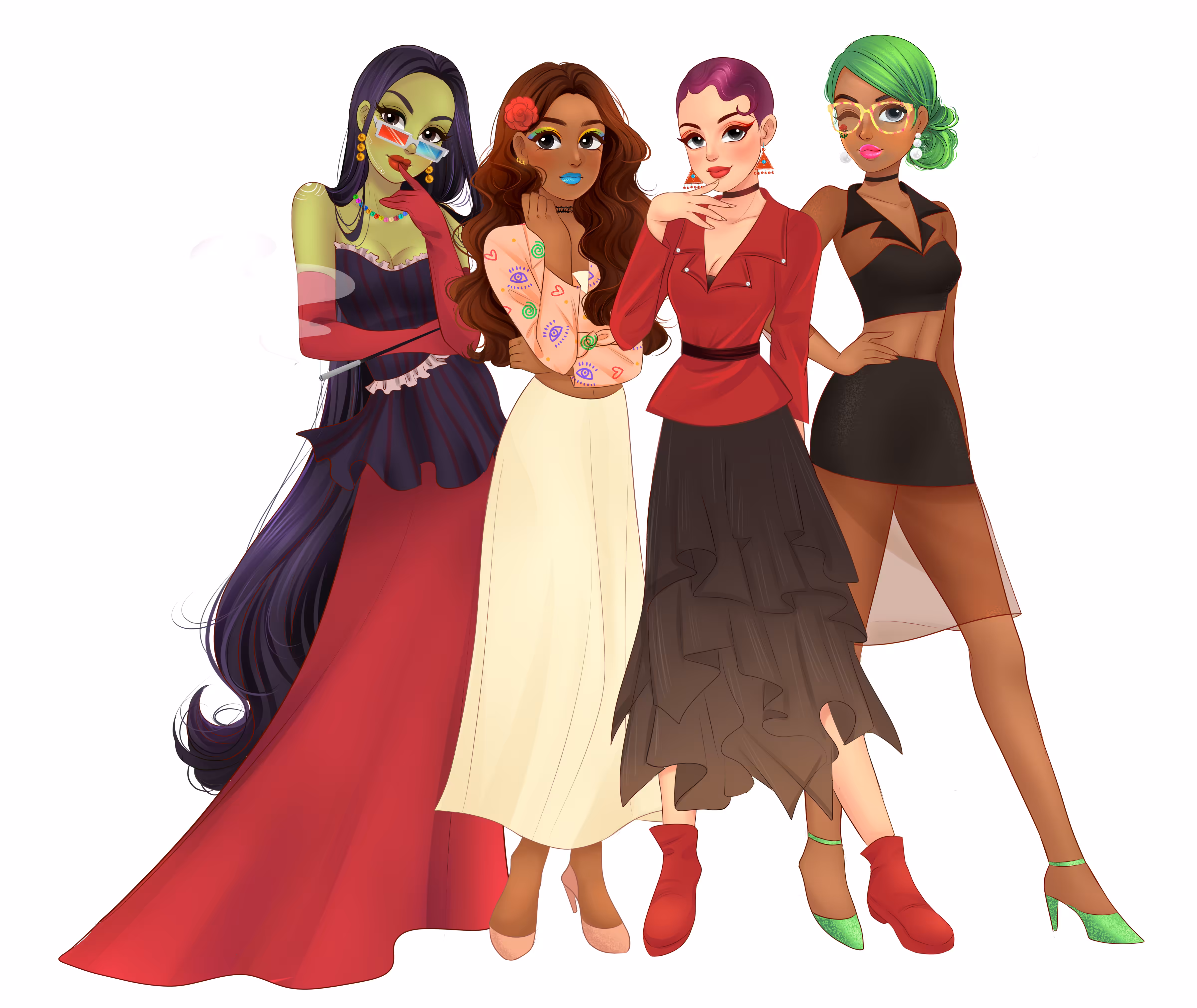 WoW Fan Art - Family Photo Standing (Unframed)