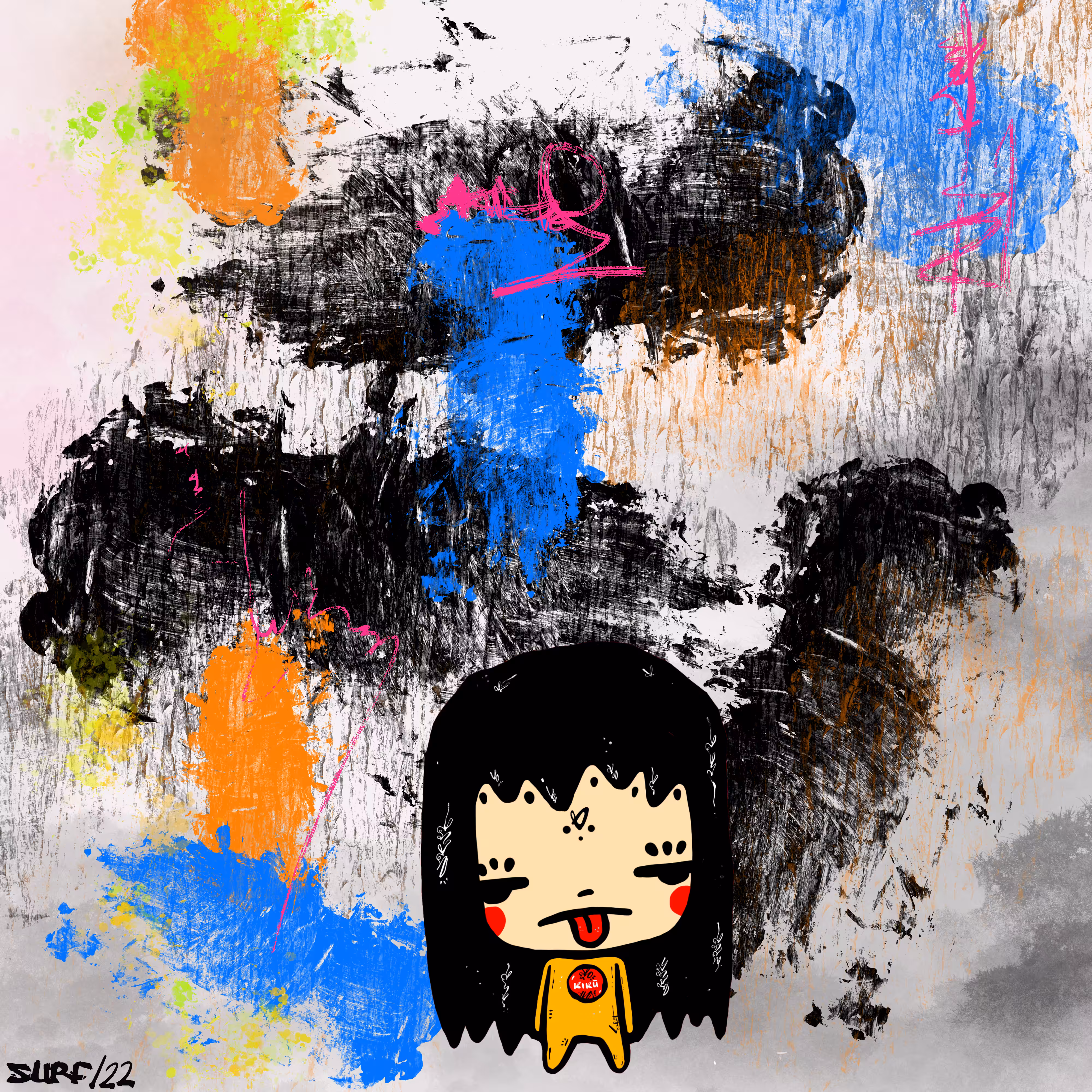 Splash of Blue, 2022 X KIKU’S WORLD by SABET” 