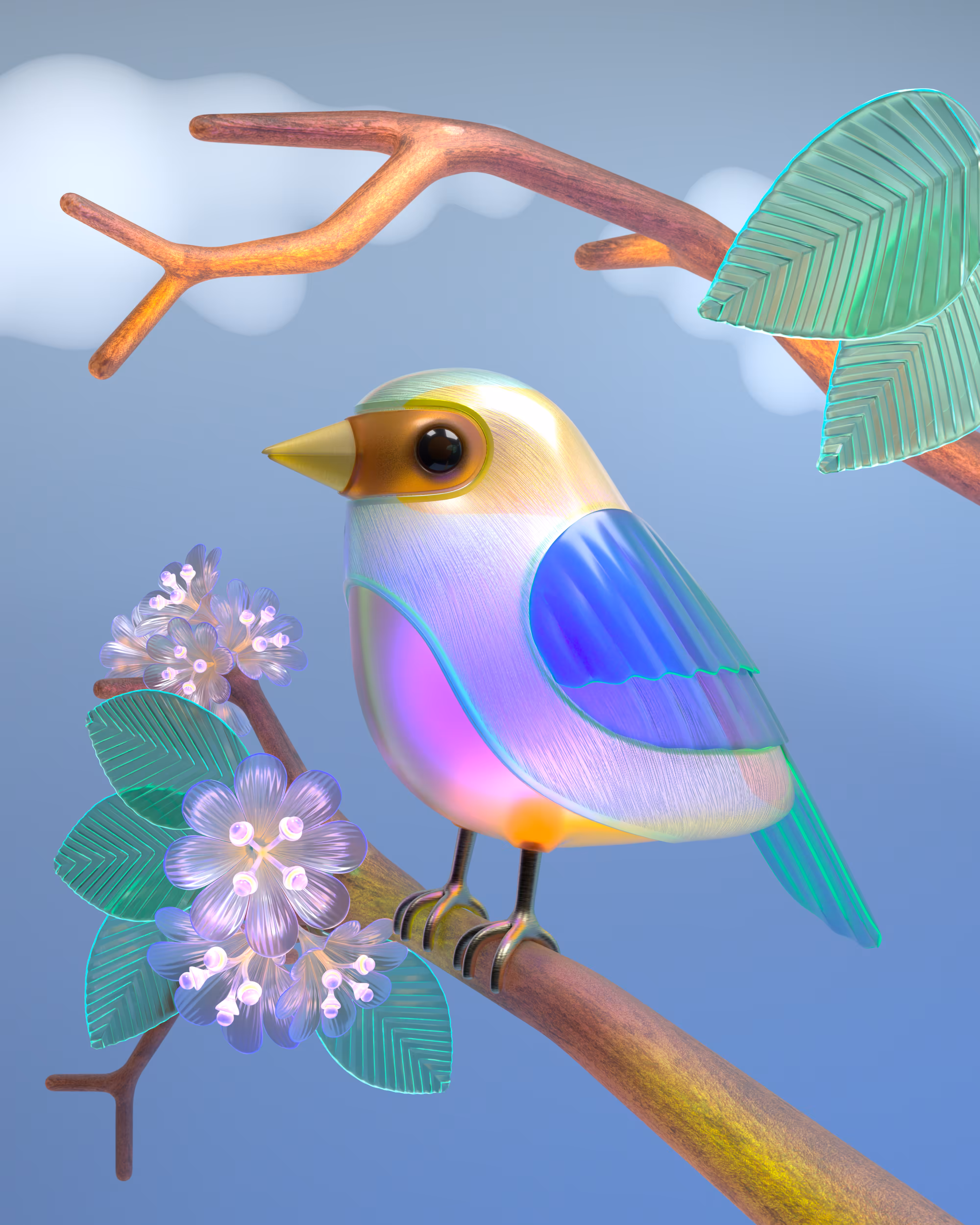 Little Bird on a Tree