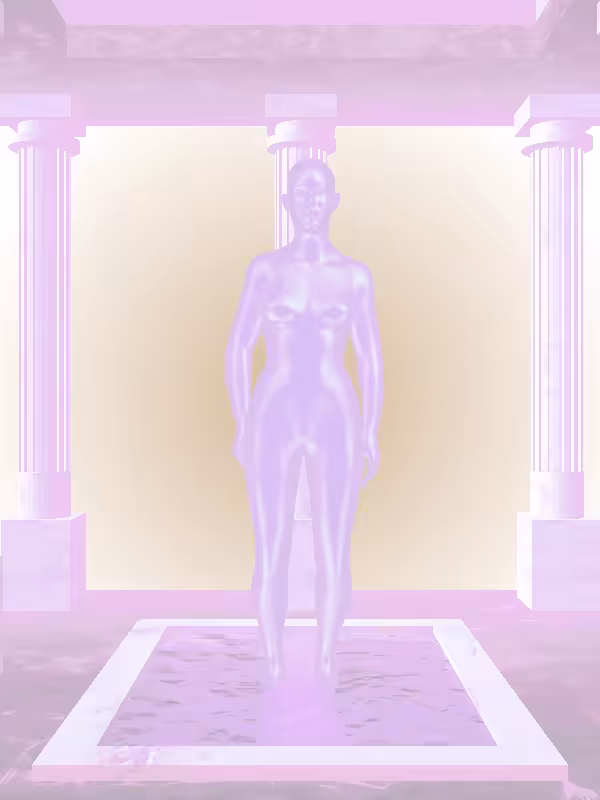 HeavenComputer: The Jumping Ethereal Blue Woman #3893