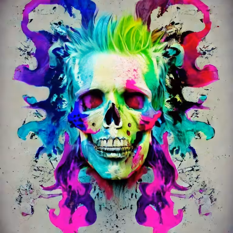Cotton Candy Skull #22