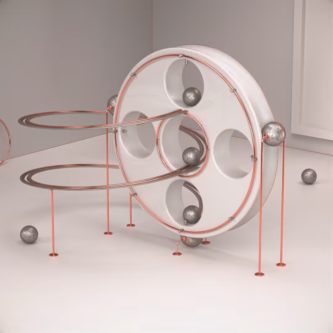 Aqueduct mechanism for balls