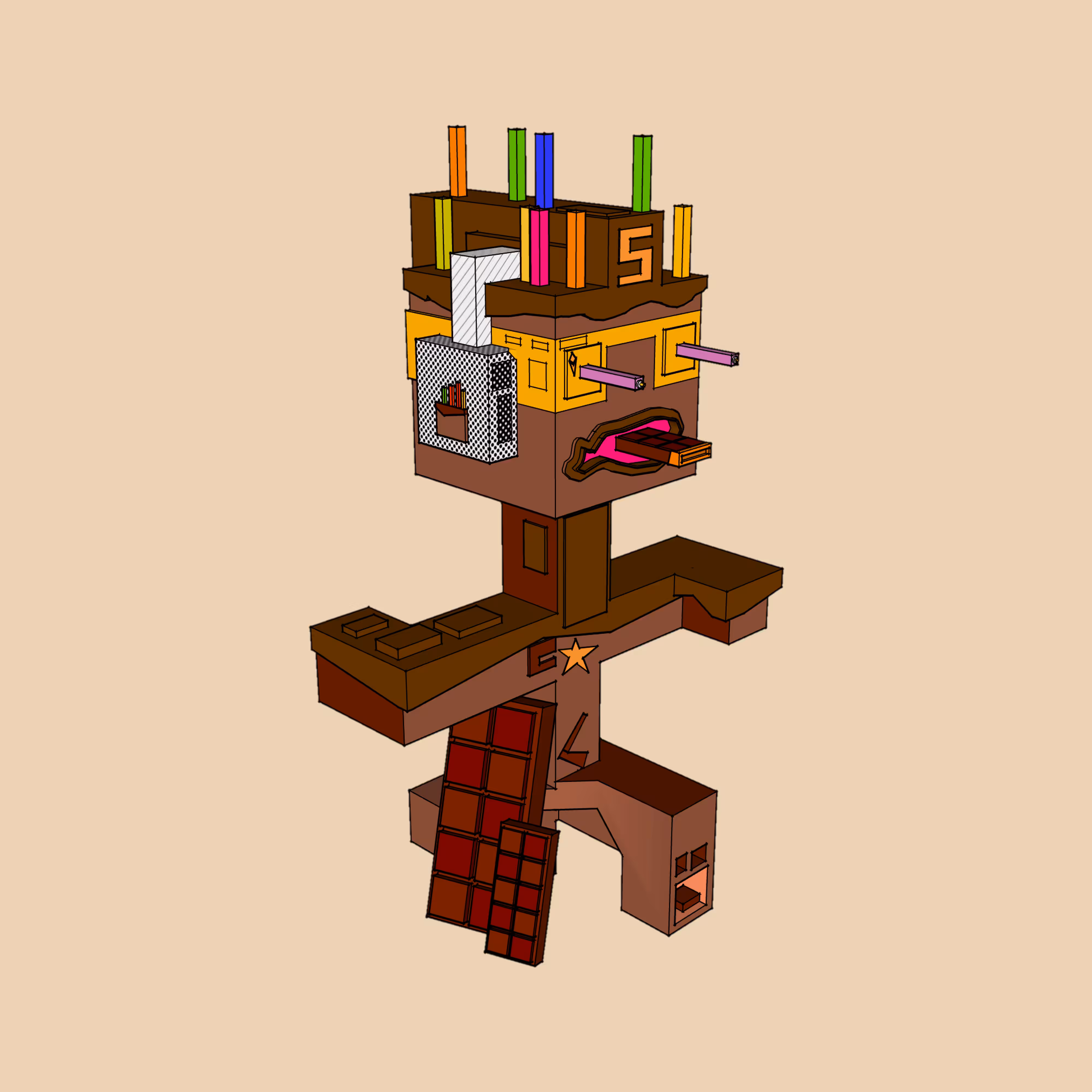 BrickBeads #3107 - ChocoCake