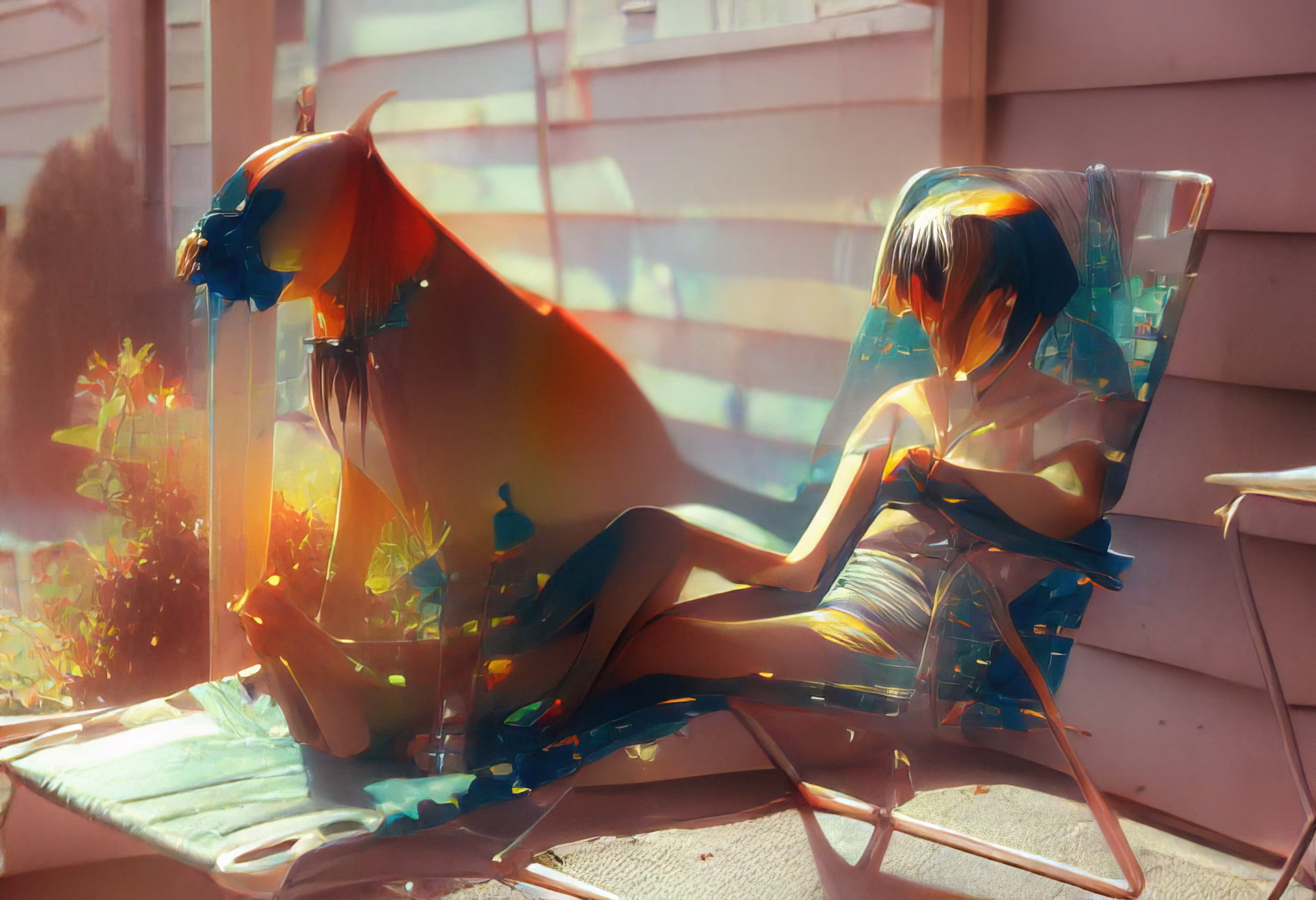 A Girl and Her Dog
