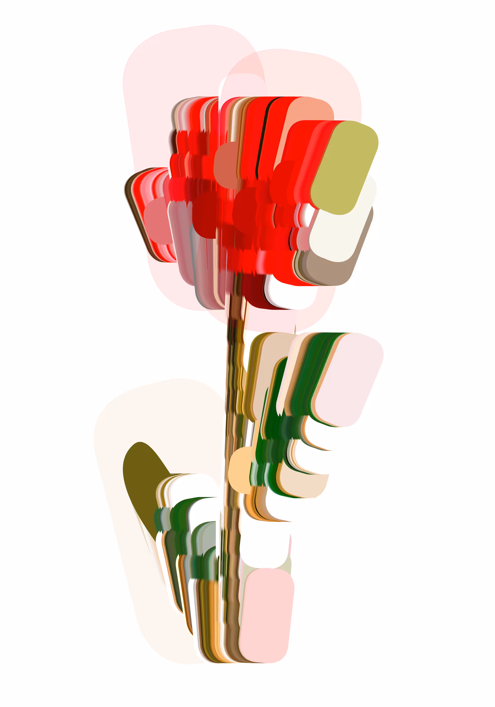 rose in vase