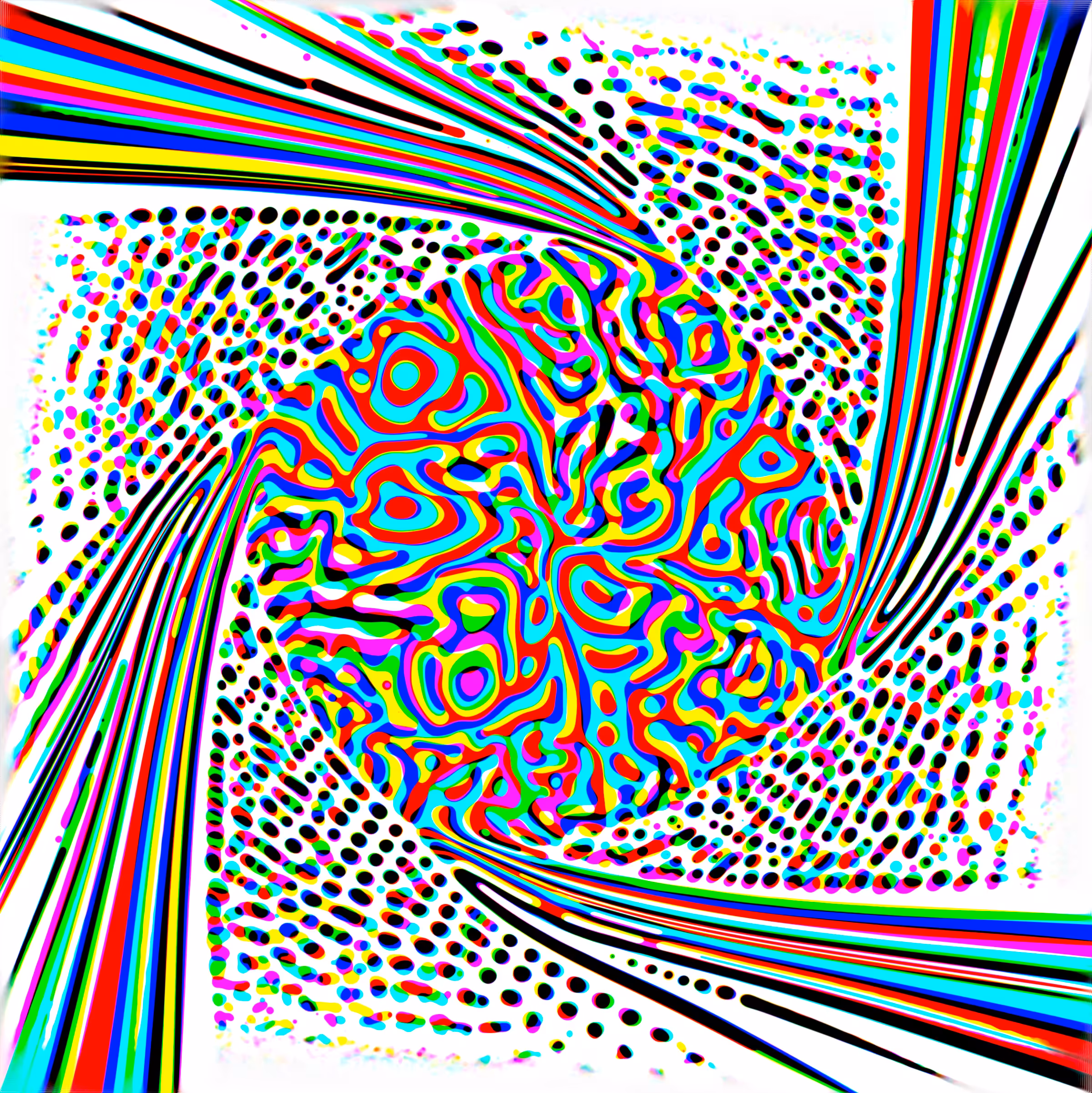 Pointillist Regression into Colorful Turing Pattern