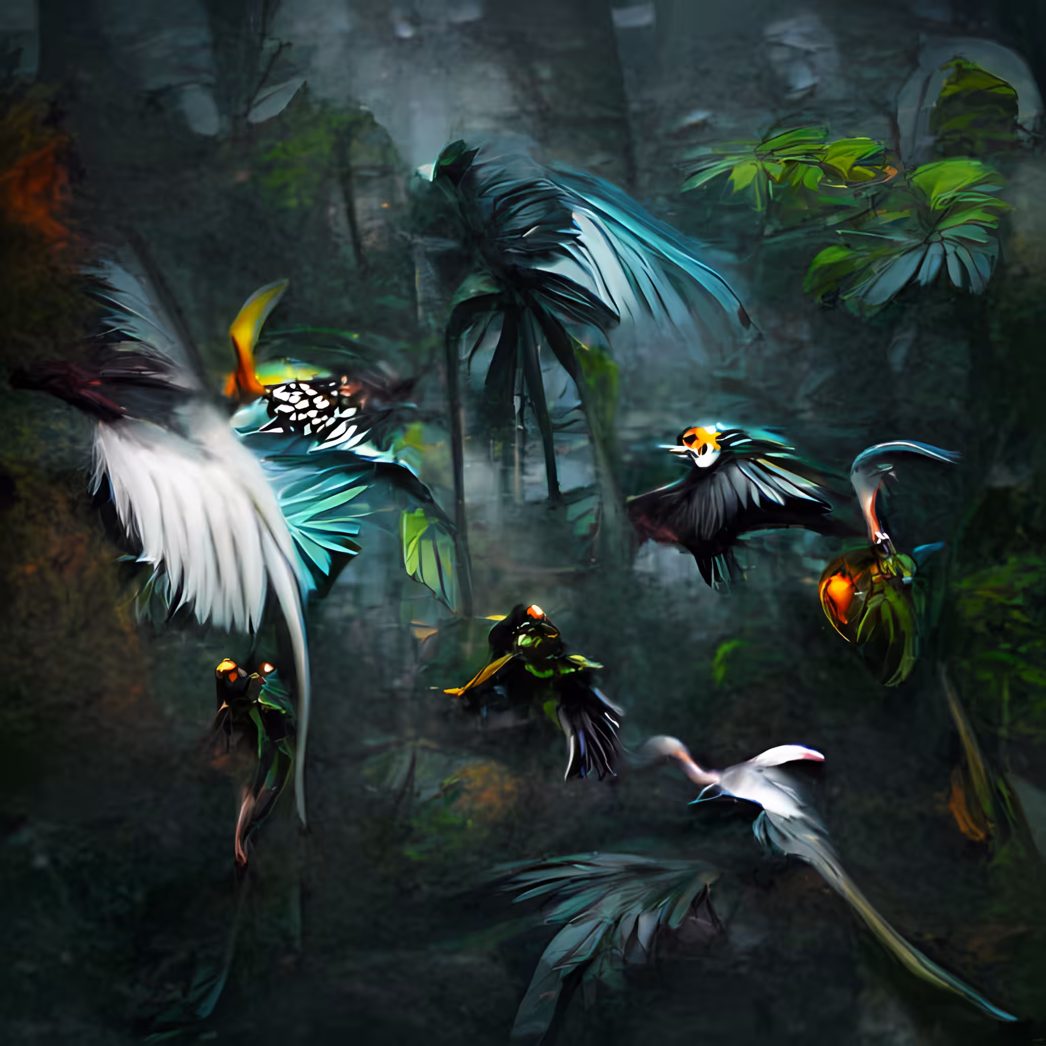 Tropical Birds in Flight #07
