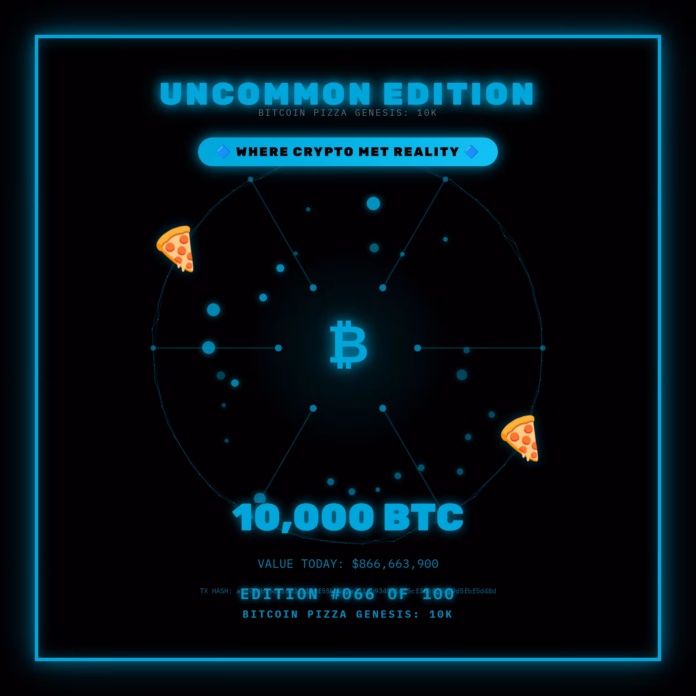 Bitcoin Pizza Genesis: 100 - UNCOMMON #066