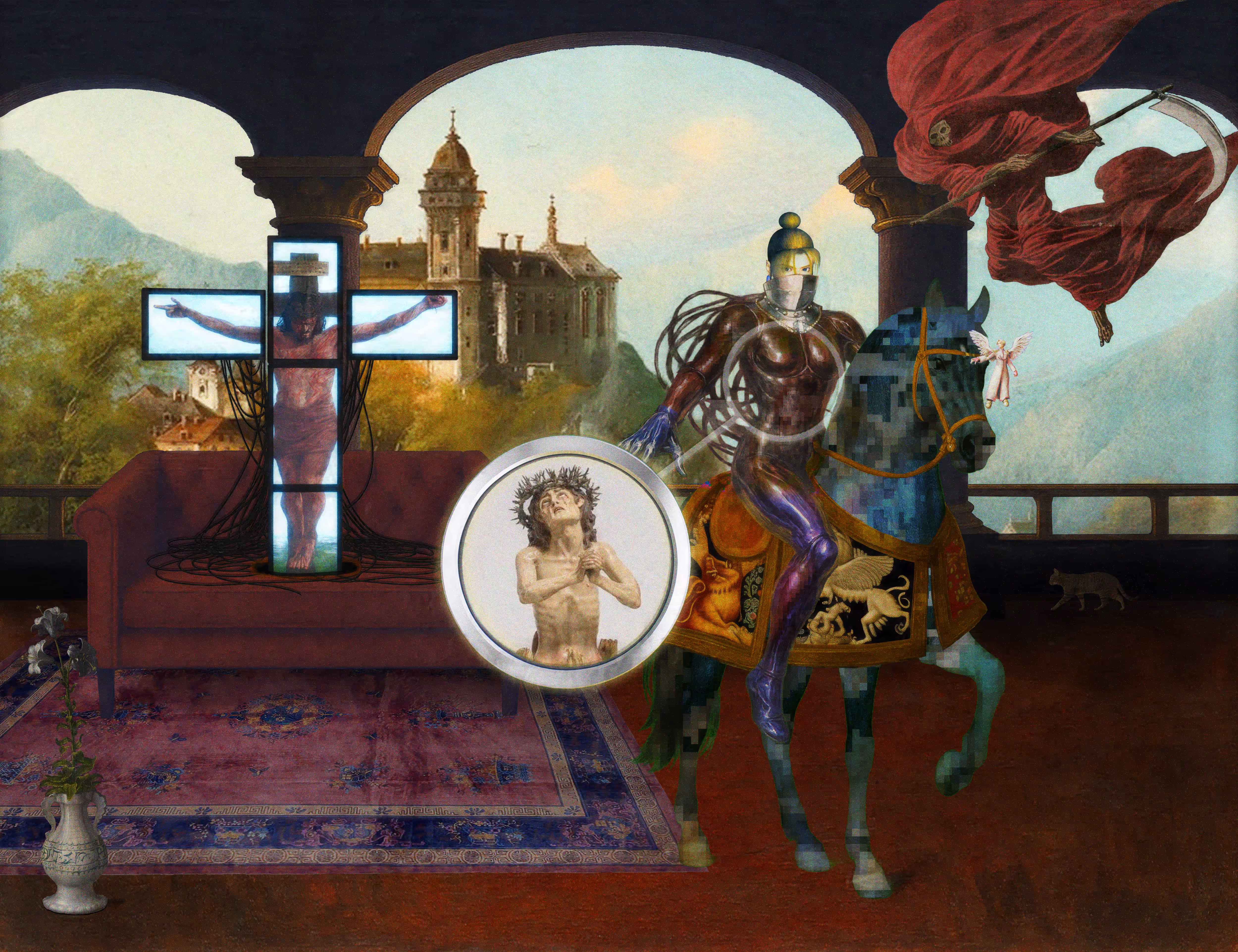 The Pilgrim’s Living Room Crucifixion; Mona Lisa Hyper-Gamble #144
