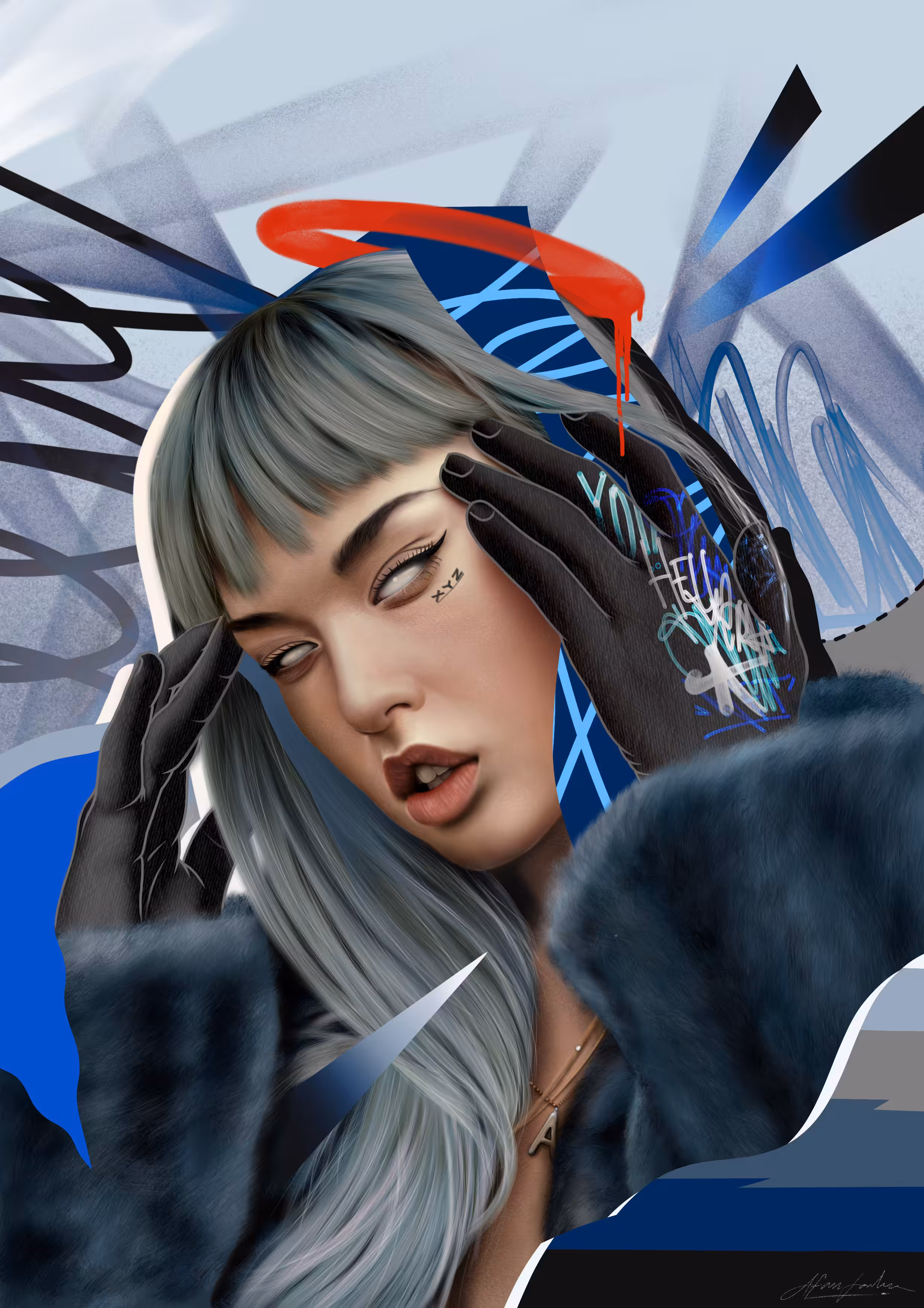 Blue Flowing