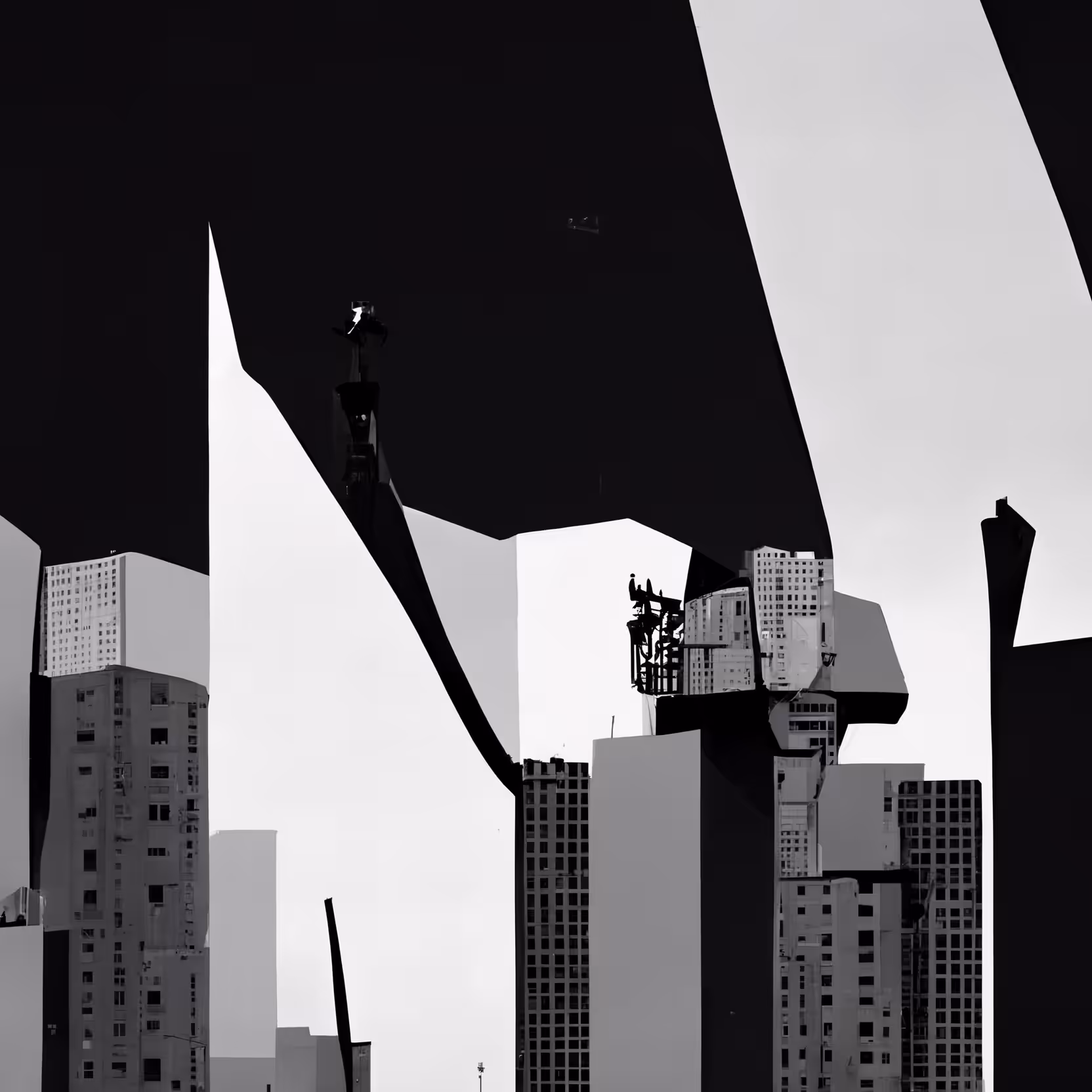 Giant Robot Smashing City