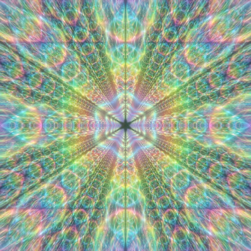 Fluorescent Hexagram #17