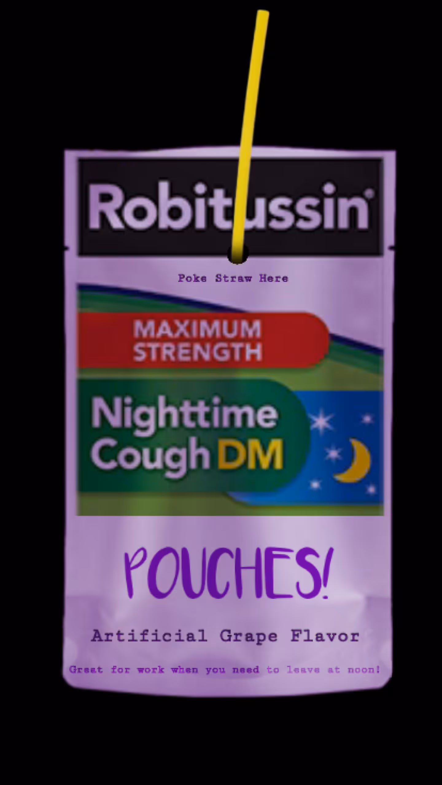 Maximum Strength Robitussin®️ DM Nighttime Pouches - Artificial Grape Flavor