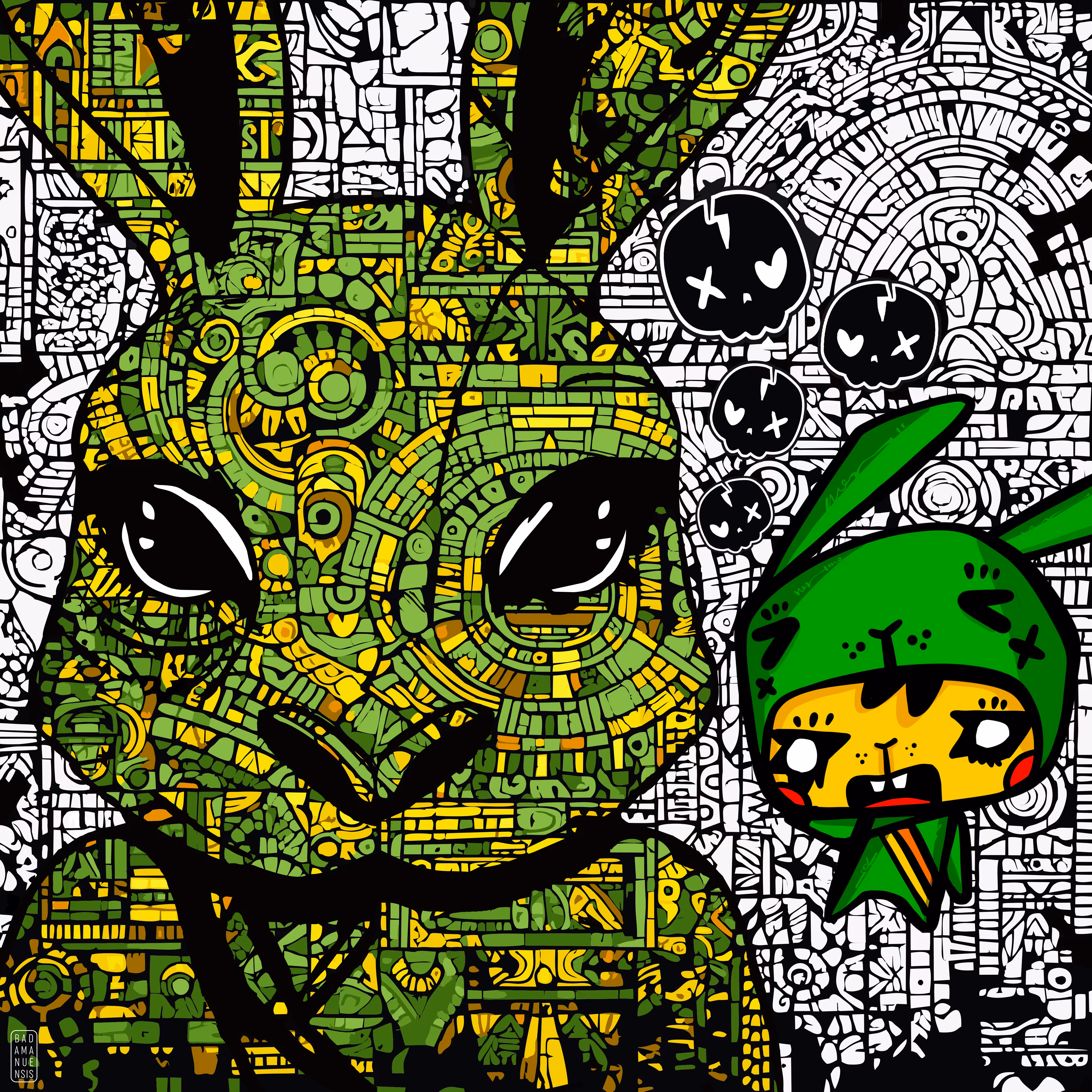 AZTEC MOSAIC 2023 BADAMANUENSIS x TKP BAD BUNNY by SABET