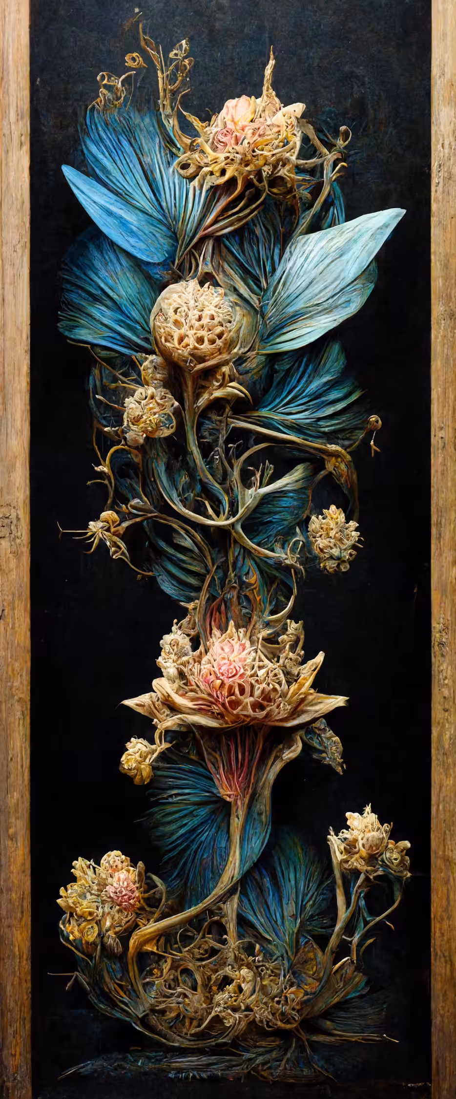 Alien Wood Carved Flower II