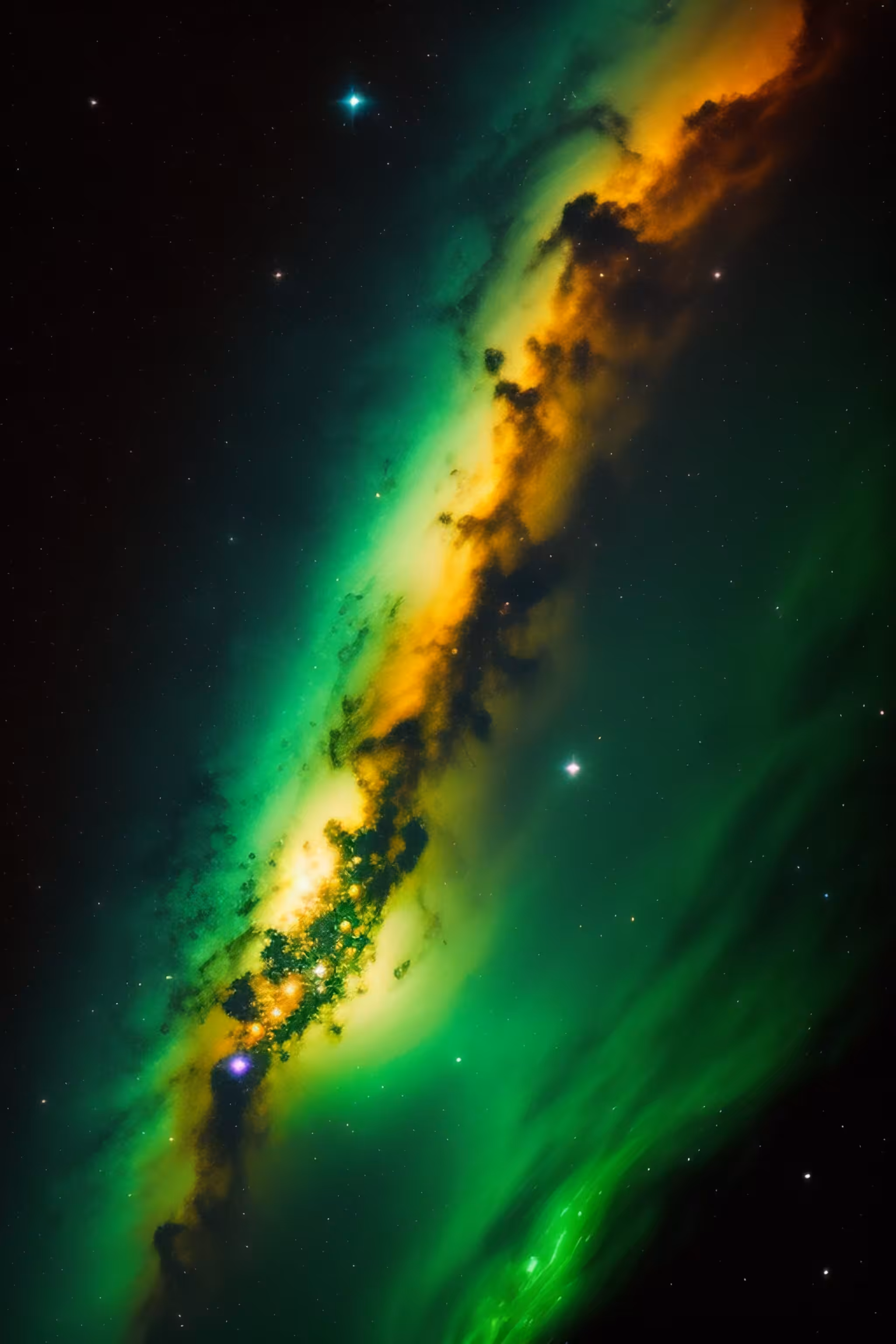 Green Galaxy and Cosmic Dust ✨