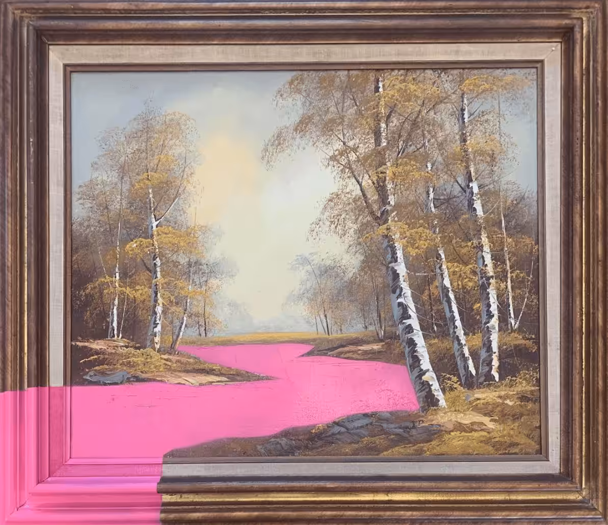 Pink River Aspen Trees