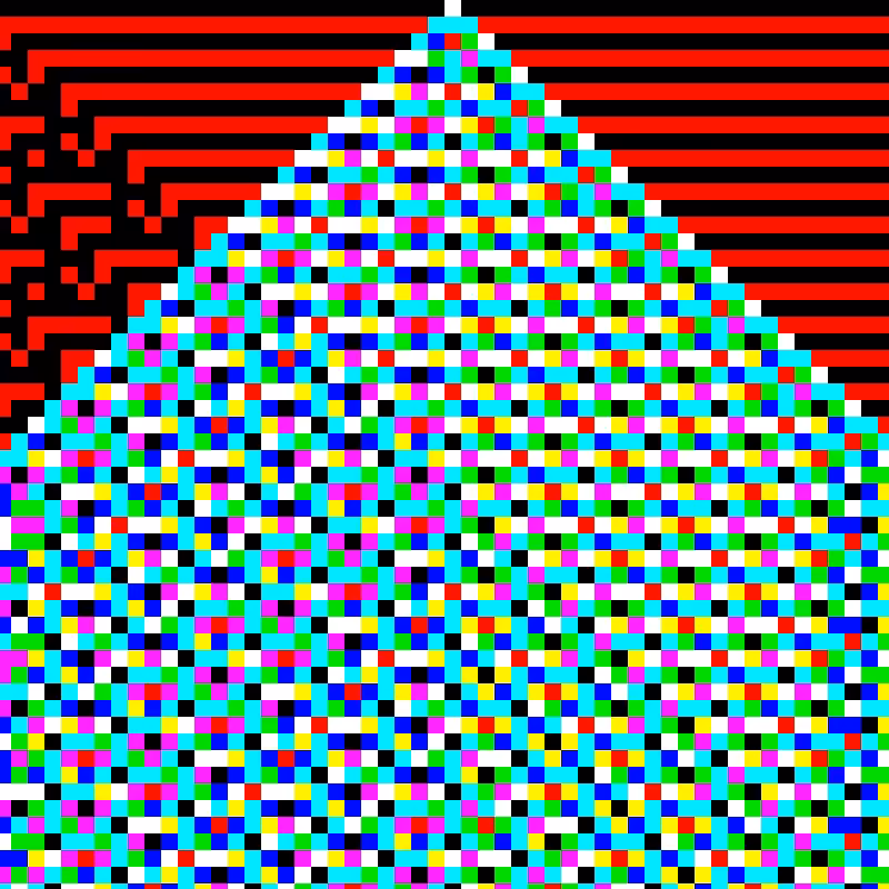 RGB Elementary Cellular Automaton #267