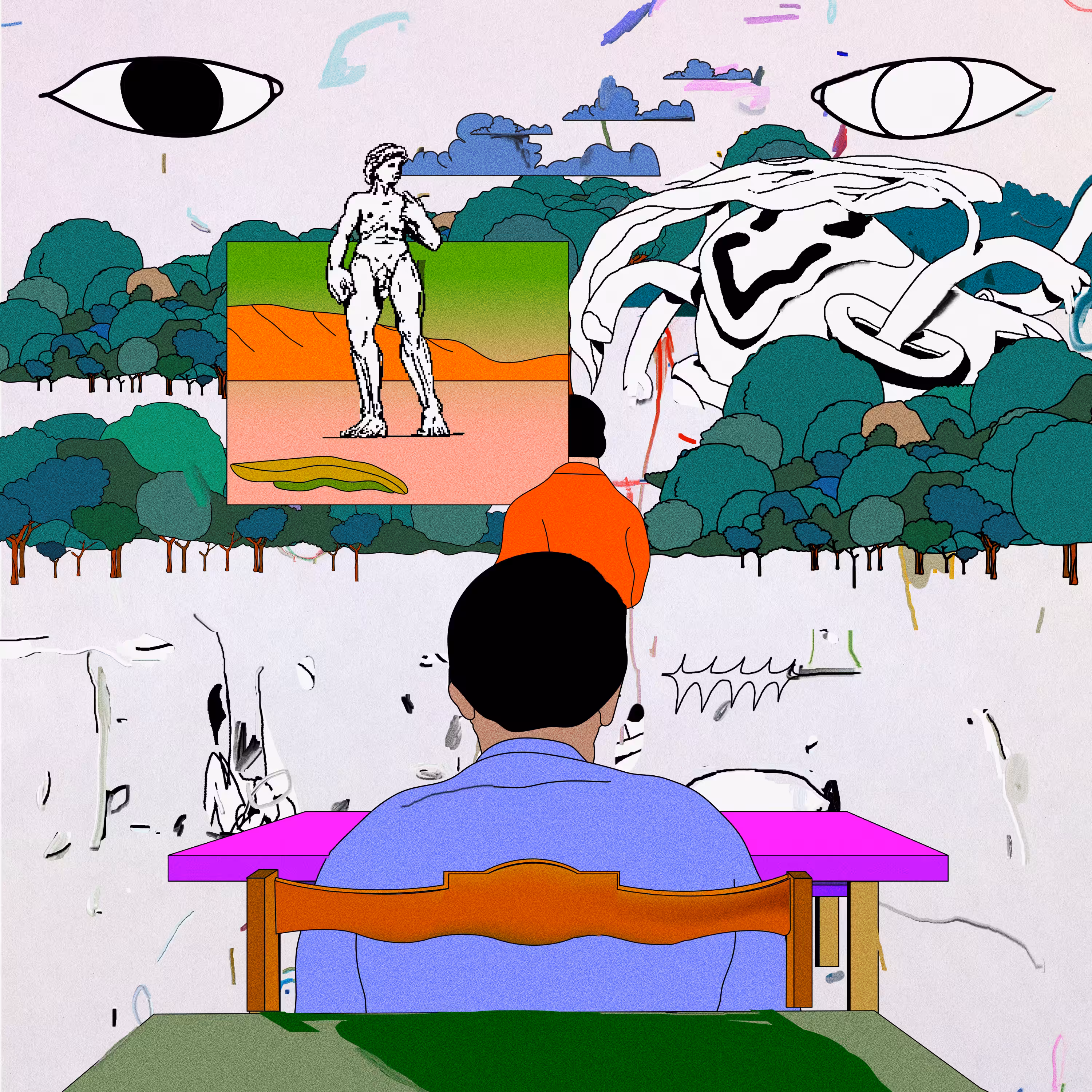 woods staring back at you